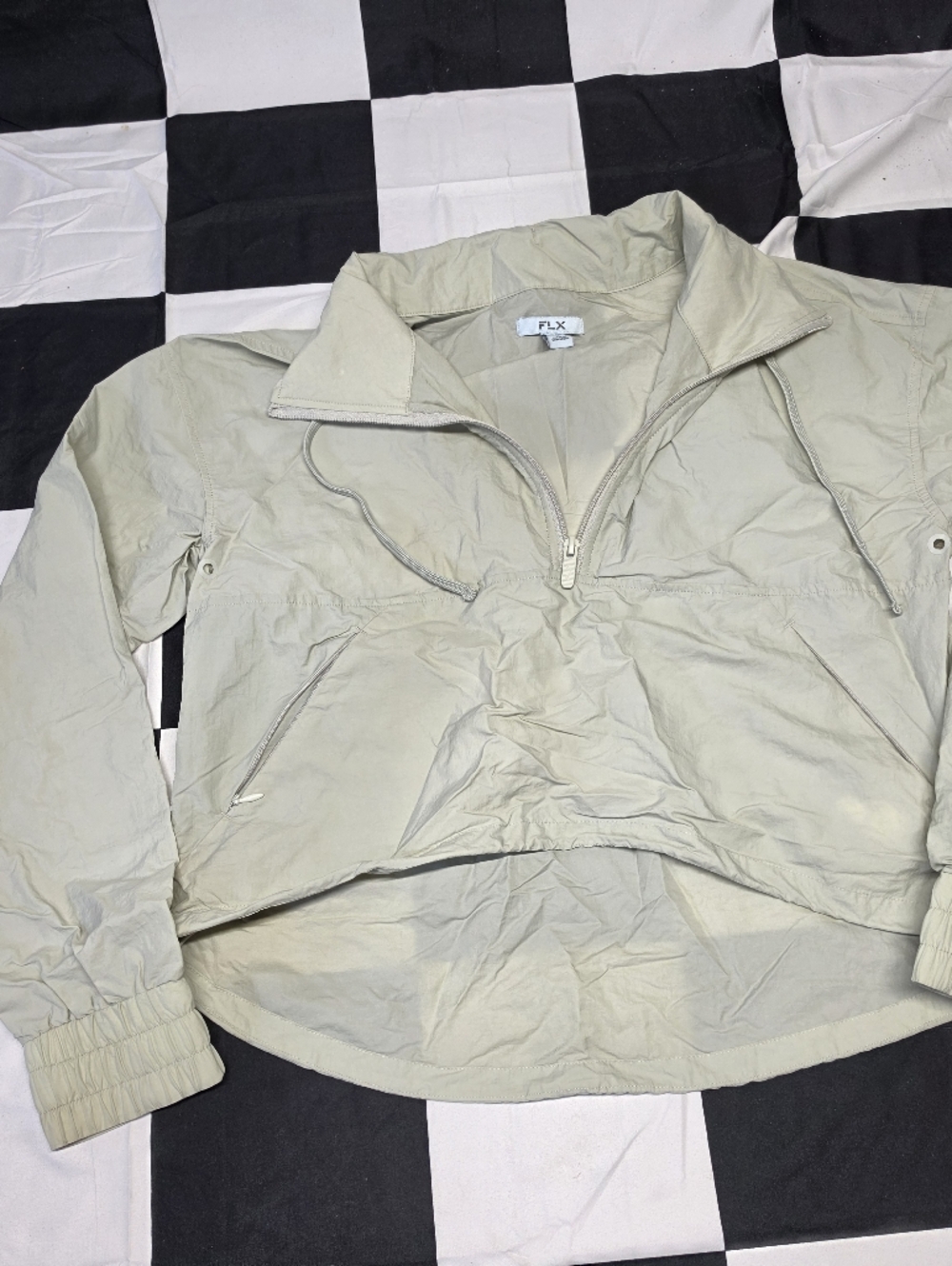 Light Green Women's Zip-Front Windbreaker Jacket